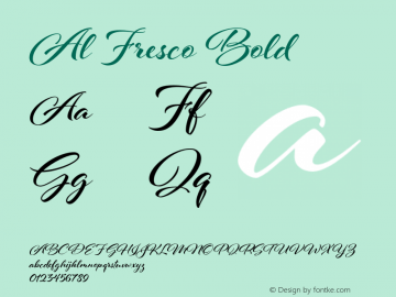 Al Fresco Bold Version 1.001图片样张
