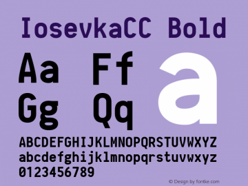 IosevkaCC Bold r0.1.15; ttfautohint (v1.3) Font Sample