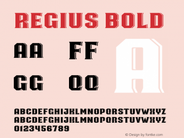 Regius Bold 1.000 Font Sample