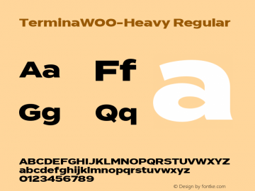 TerminaW00-Heavy Regular Version 1.00 Font Sample