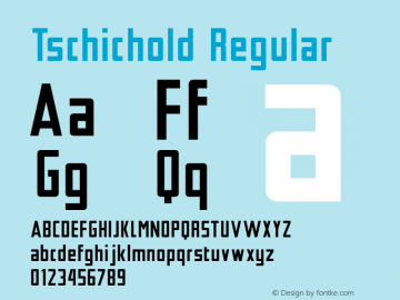 Tschichold Regular Version 1.000; ttfautohint (v1.3) Font Sample