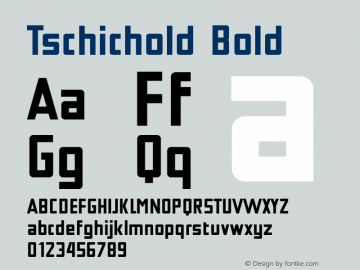 Tschichold Bold Version 1.000; ttfautohint (v1.3) Font Sample