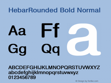 HebarRounded Bold Normal Converted from c:\windows\system\HBROUN.BF1 by ALLTYPE Font Sample