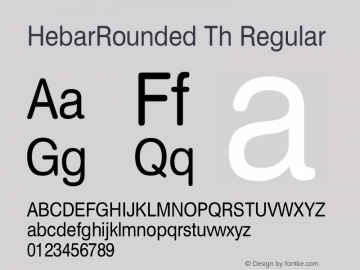 HebarRounded Th Regular Converted from c:\windows\system\HBROUN.TF1 by ALLTYPE图片样张