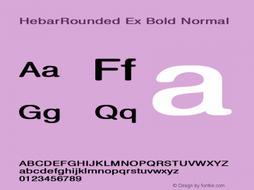 HebarRounded Ex Bold Normal Converted from c:\windows\system\HBROUN.BF1 by ALLTYPE图片样张