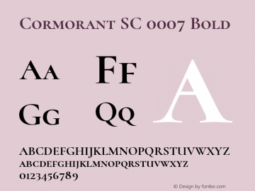 Cormorant SC 0007 Bold Version 0.037图片样张