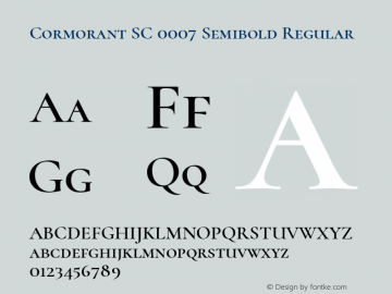 Cormorant SC 0007 Semibold Regular Version 0.037图片样张