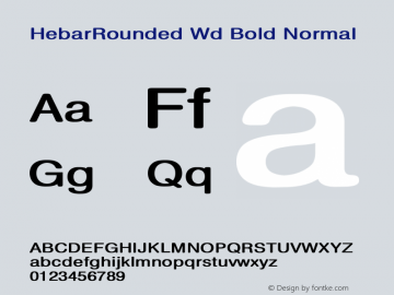 HebarRounded Wd Bold Normal Converted from c:\windows\system\HBROUN.BF1 by ALLTYPE Font Sample