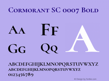 Cormorant SC 0007 Bold Version 0.037图片样张