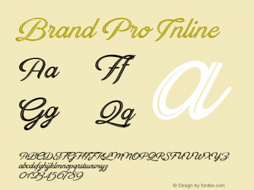 Brand Pro Inline Version 1.000 Font Sample