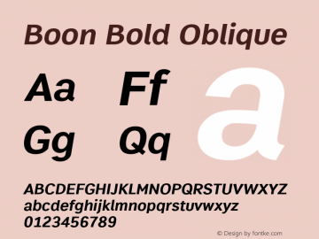 Boon Bold Oblique Version 1.0-beta2图片样张