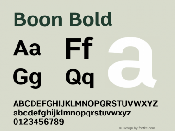 Boon Bold Version 1.0-beta2 Font Sample