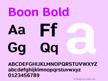 Boon Bold Version 1.0-beta2 Font Sample