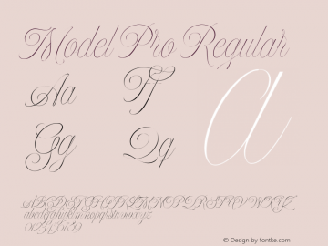 Model Pro Regular Version 1.000 Font Sample