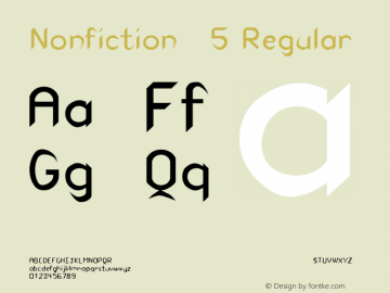 Nonfiction 5 Regular Converted from B:\RSCANAI.TF1 by ALLTYPE图片样张