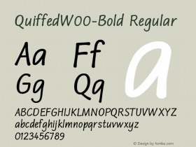 QuiffedW00-Bold Regular Version 1.1 Font Sample