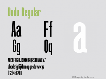 Dudu Regular Version 1.000 Font Sample