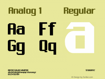 Analog 1 Regular Converted from C:\WIN\SYSTEM\RSCHITOW.TF1 by ALLTYPE图片样张