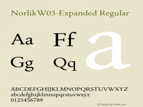 NorlikW03-Expanded Regular Version 1.1图片样张