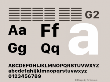 系统字体 粗体 G2 Version 2.000 Font Sample