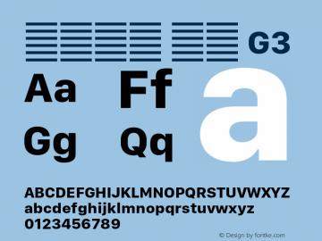系统字体 粗体 G3 Version 2.000 Font Sample