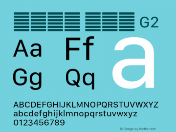 系统字体 常规体 G2 Version 2.000 Font Sample