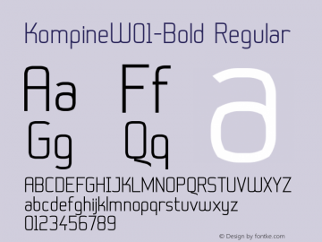 KompineW01-Bold Regular Version 1.1 Font Sample