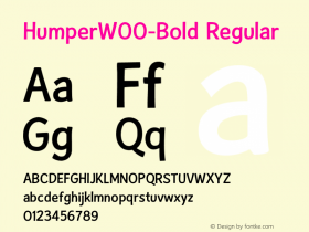 HumperW00-Bold Regular Version 1.1 Font Sample