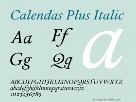 Calendas Plus Italic Version 001.001图片样张