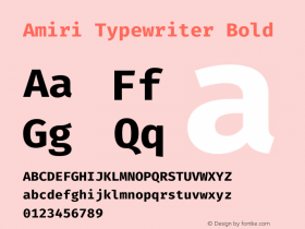 Amiri Typewriter Bold Version 0.3图片样张