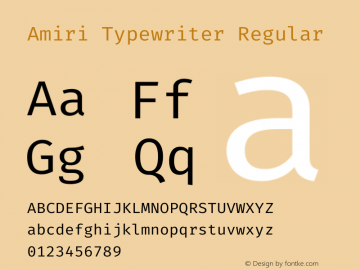 Amiri Typewriter Regular Version 0.3图片样张