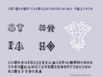 IntellectaMonogramsGXIYW95 Regular Version 1.00 Font Sample