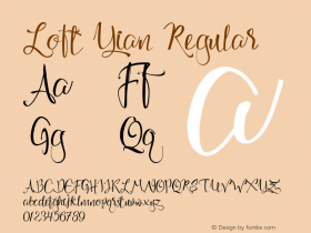 Loft Yian Regular 1.000 Font Sample