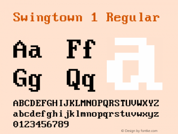 Swingtown 1 Regular 001.003 Font Sample