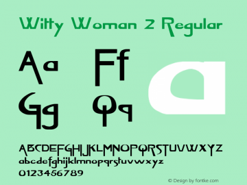 Witty Woman 2 Regular 1.0 Wed May 03 10:10:05 1995 Font Sample