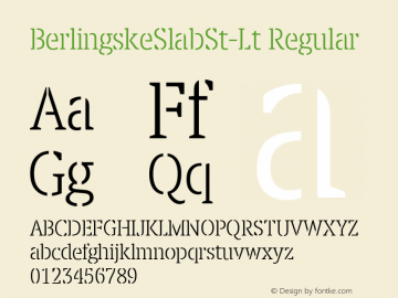 BerlingskeSlabSt-Lt Regular Version 1.001图片样张