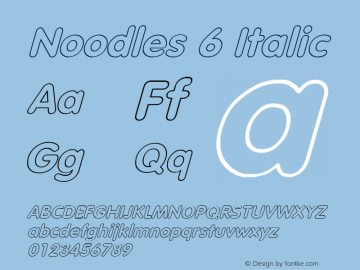 Noodles 6 Italic 1.0 Wed May 03 11:38:50 1995图片样张