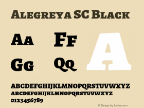 Alegreya SC Black Version 1.003; ttfautohint (v1.4.1) Font Sample