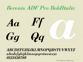 Berenis ADF Pro BoldItalic 001.003;FFEdit; ttfautohint (v1.4.1)图片样张