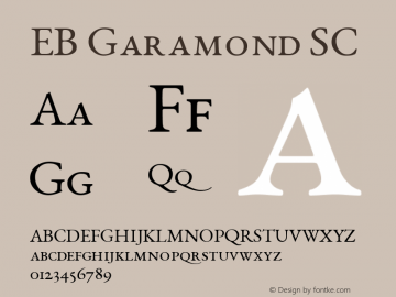 EB Garamond SC Version 000.010 ; ttfautohint (v1.4.1) Font Sample