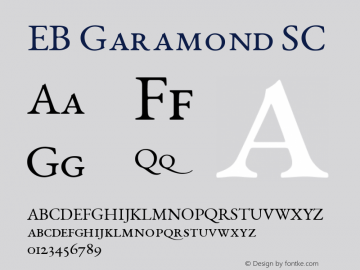 EB Garamond SC Version 000.010 ; ttfautohint (v1.4.1) Font Sample