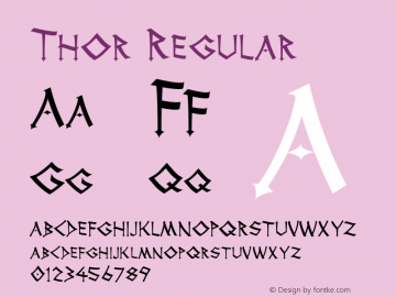 Thor Regular 1.5 Font Sample