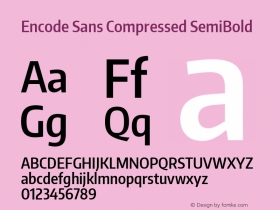 Encode Sans Compressed SemiBold Version 1.000; ttfautohint (v1.4.1)图片样张