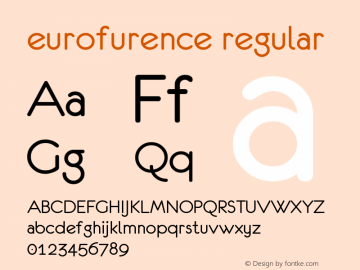 eurofurence regular 4.0 2000-03-28; ttfautohint (v1.4.1) Font Sample