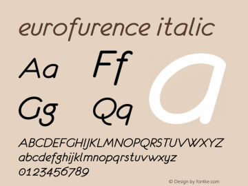 eurofurence italic 4.0 2000-03-28; ttfautohint (v1.4.1)图片样张