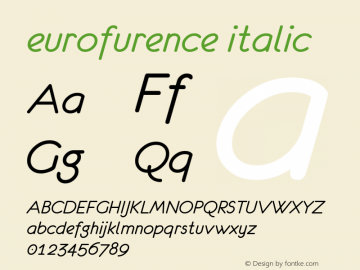 eurofurence italic 4.0 2000-03-28; ttfautohint (v1.4.1)图片样张