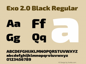 Exo 2.0 Black Regular Version 1.001;PS 001.001;hotconv 1.0.70;makeotf.lib2.5.58329; ttfautohint (v1.4.1) Font Sample