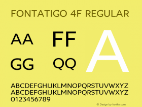Fontatigo 4F Regular 1.0; ttfautohint (v1.4.1)图片样张