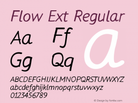 Flow Ext Regular Version 2.000; ttfautohint (v1.4.1) Font Sample