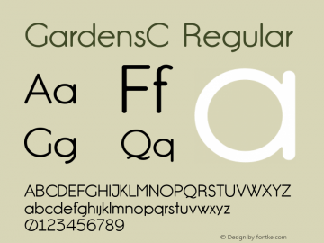 GardensC Regular 003.001; ttfautohint (v1.4.1)图片样张